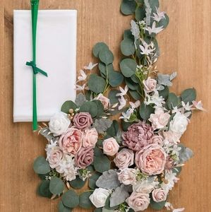 Ling's moment Artificial Wedding Arch Flowers Kit
